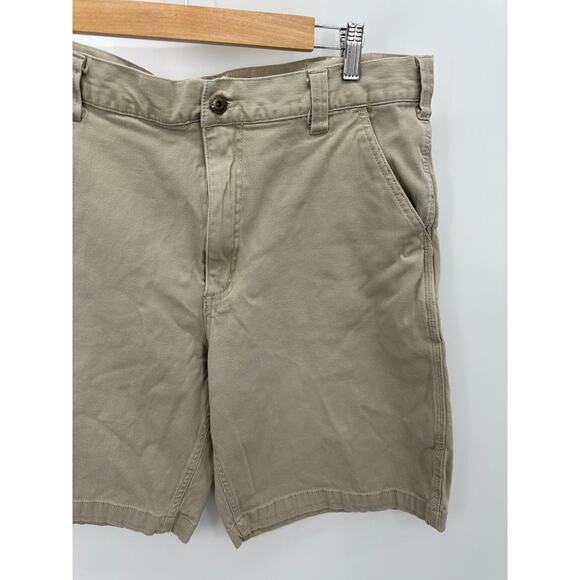Eddie Bauer Shorts Men 38 Khaki Tan Relaxed Fit Cotton Blend Workwear - Picture 3 of 7